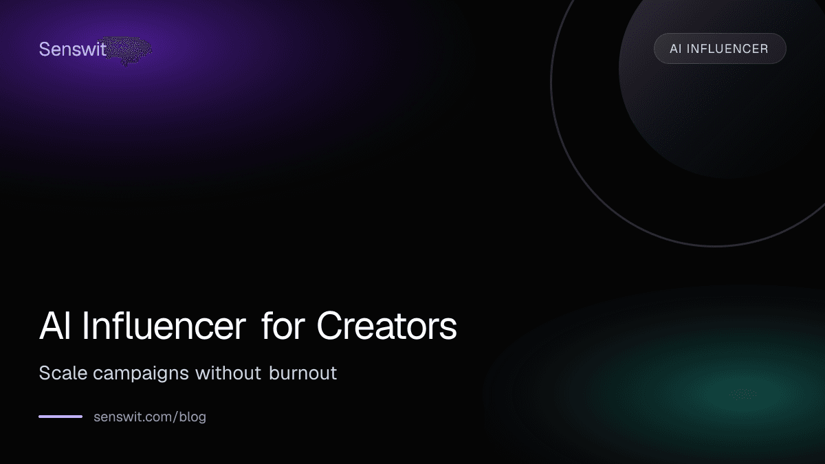 AI Influencer for Creators: Scale campaigns without burnout — Senswit blog for YouTube creators