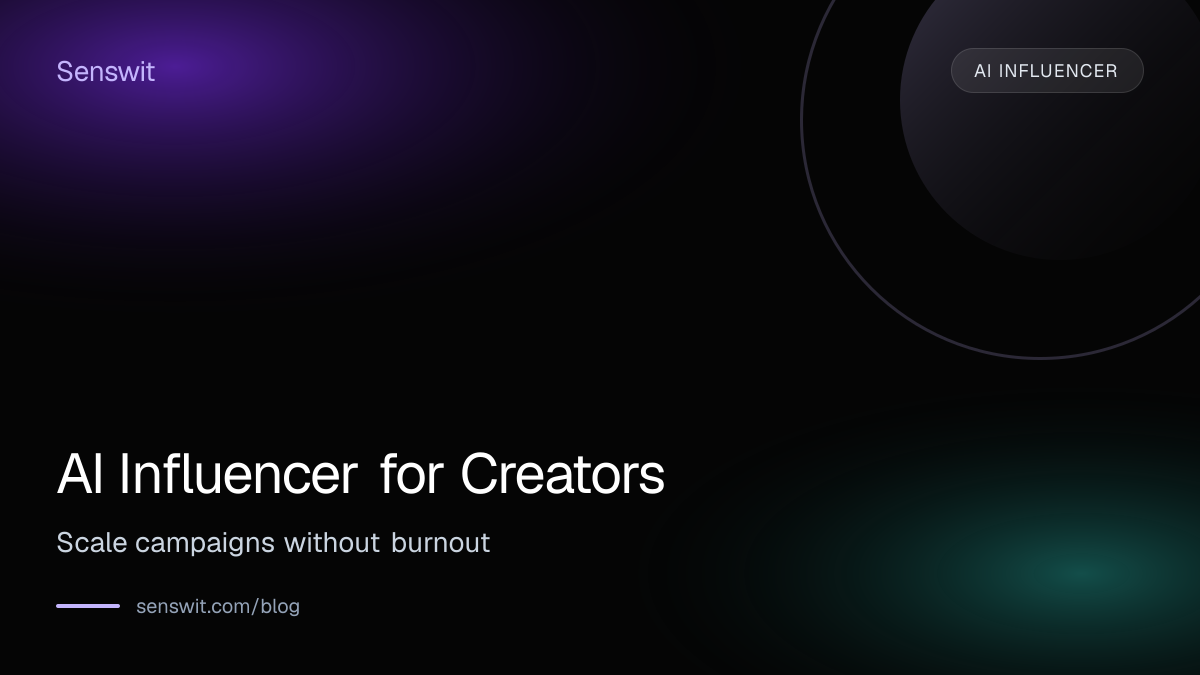 AI Influencer for Creators: Scale campaigns without burnout — Senswit blog for YouTube creators